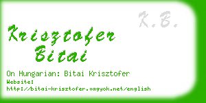 krisztofer bitai business card